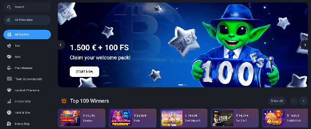 Twin Casino official website home screen