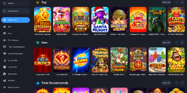 Twin Casino game library