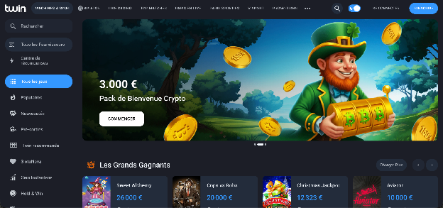 Accueil de Twin Casino