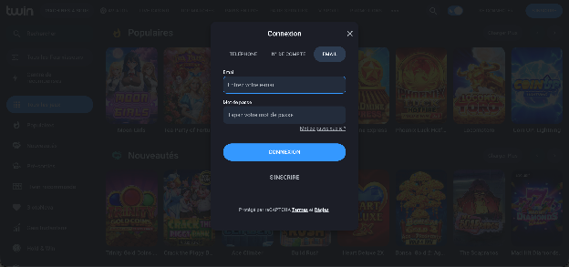 Connexion au compte Twin Casino