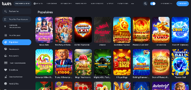 Jeux de Twin Casino